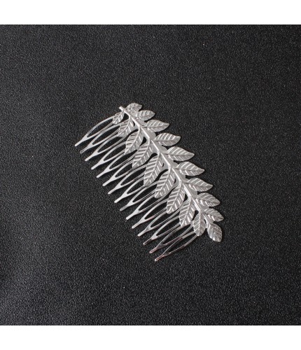 Silver Leaf Hair Comb