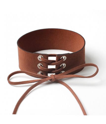 Brown Laced Choker
