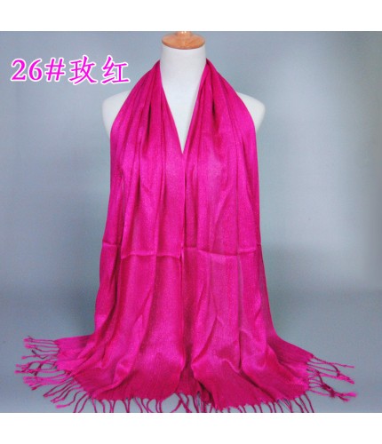 Rose Red Cotton Shimmery Lustre Scarf