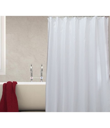 120*180 High + Send Hook Pure White 90 Grams Shower Curtain