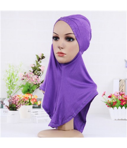 Purple Pinched Full Scarf Underscarf 