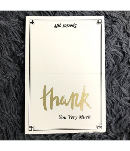 Thank You White Card Only Greeting Card Clearance