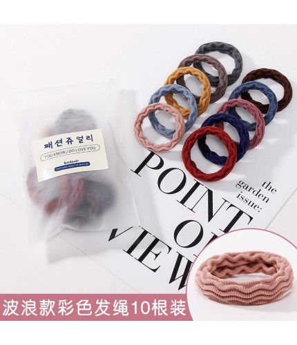 4# Wave Hair Rope 10 Bags Hair Bands Clearance