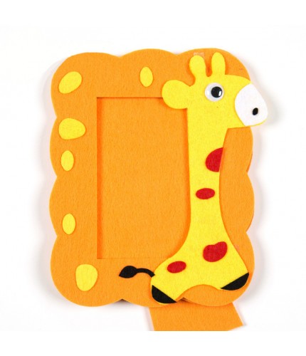 Large 6 Inch Orange Giraffe Kids Crafts Woven Photo Frame  Clearance