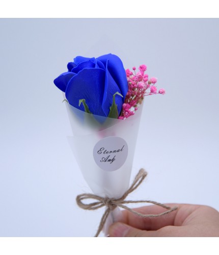 703 Soap Flower - Yongxing Sapphire Blue Floral Bouquet