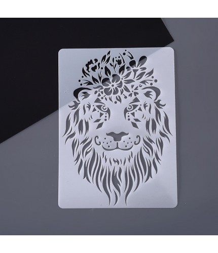 2 Lions Stencil Template