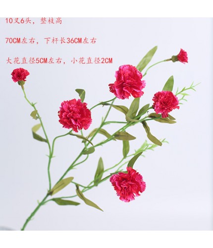 Rose Red Artificial small dianthus silk flower Clearance