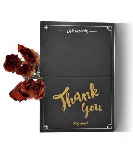 Thank You Black Card Only Greeting Card Clearance