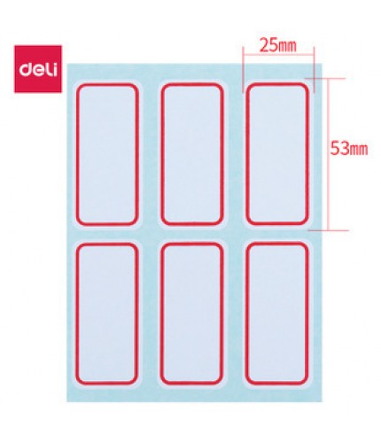 25x53mm Red Adhesive Labels