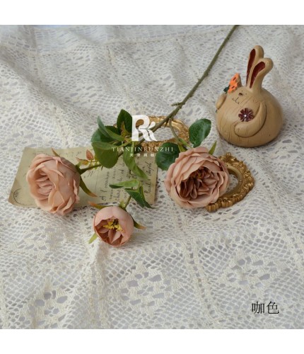3 Heads Austin Artificial Flower Clearance