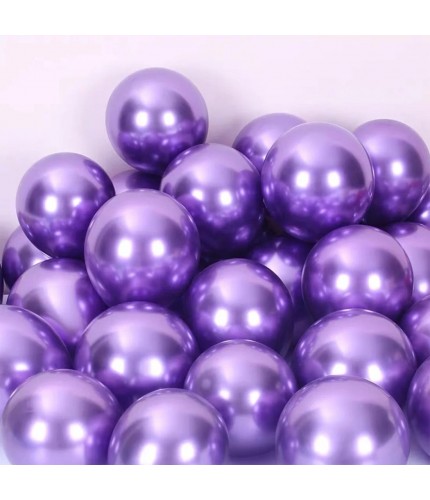 10-Inch Purple (50 pcs) Metallic Balloon Pack