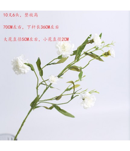 White Artificial small dianthus silk flower Clearance