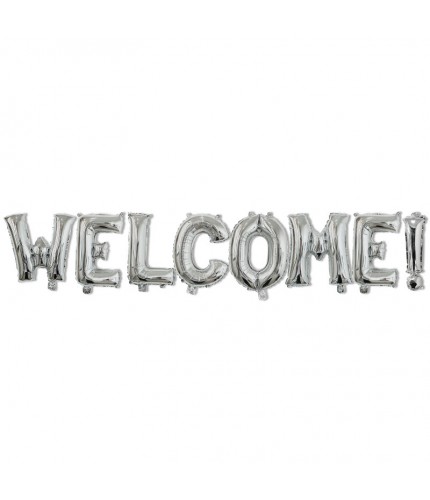Silver Welcome Foil Balloon Clearance