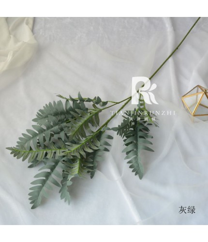 Single Big Cypress Leaf Gray Green Artificial Flower Clearance