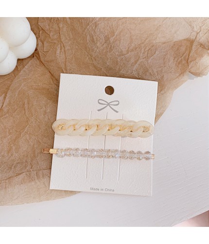 1# Milk White Twist 2 Packspurity Single Card Hair Accessories Clearance