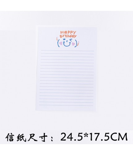 White Happy Birthday 1 Letter Greeting Note Paper Clearance