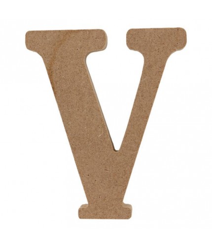 Log15 Thick V Wooden Alphabet Craft Letter