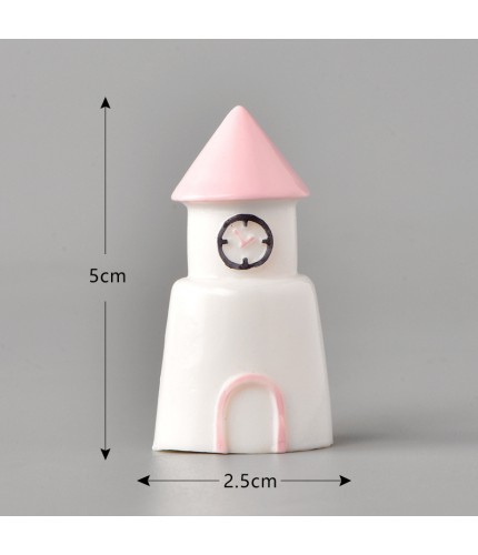 Clock Tower Pink Large Craft Miniatures Clearance