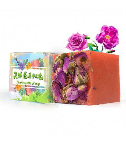 Square Rose Box Floral Essential Oil Soap Clearance