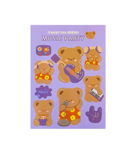 Purple Bear Sticker Sheet