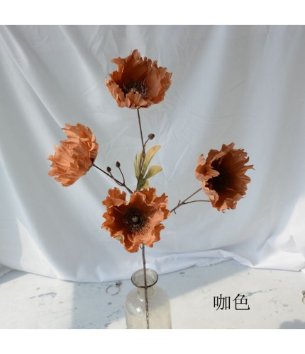 4 Big Poppies Artificial Flower Clearance