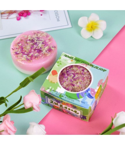 Round Thousand Days Purple Box Floral Essential Oil Soap Clearance