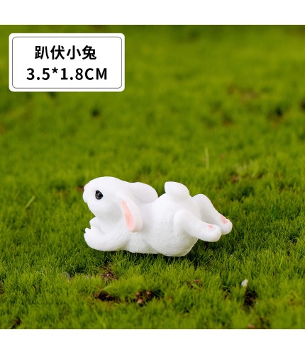 Lying Down Bunny Micro Landscape Miniature Craft Supplies