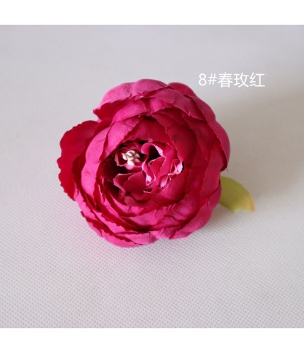 8# Spring Rose Red Artificial Peony Head Clearance