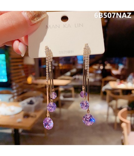 Purple South Korean Style Ear Rings Clearance