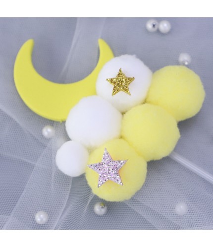 Yellow - Moon - 1 Piece Cake Topper