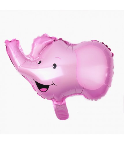 Pink Elephant Head Foil Balloon