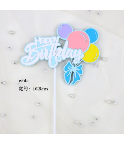 Solid Balloon Hp - Blue - 1 Pack Cake Topper Clearance