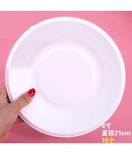 10 8 - Inch White Paper Trays Kids Craft Paper Plate