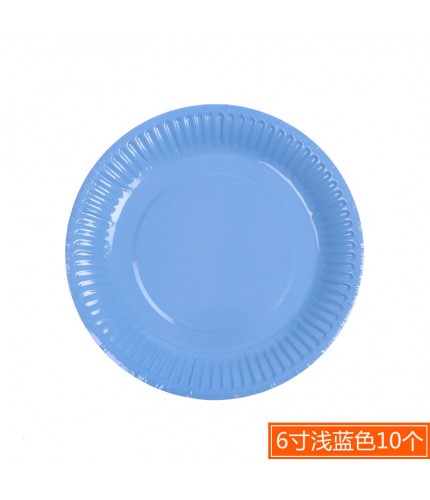 6 Inches Light Blue 10 Kids Craft Paper Plate
