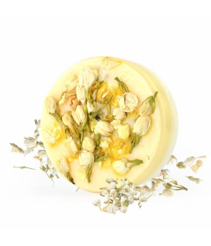 Round Jasmine Shrink Wrapped Floral Essential Oil Soap Clearance