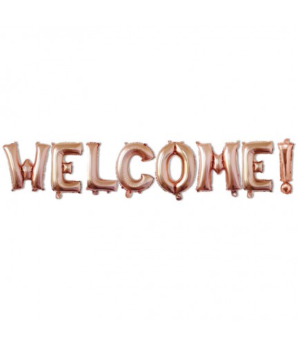 Rose Gold Welcome Foil Balloon Clearance