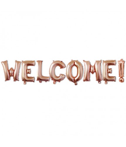 Rose Gold Welcome Foil Balloon Clearance
