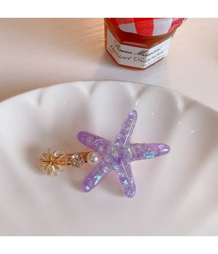 7# Purple Starfish Hairpin Hair Accessories Clearance
