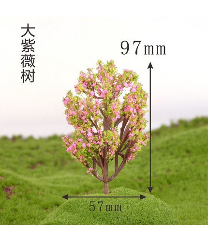 Big Crape Myrtle Micro Landscape Miniature Craft Supplies