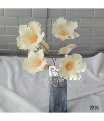 4 Heads Of Kapok Artificial Flower Stem Clearance