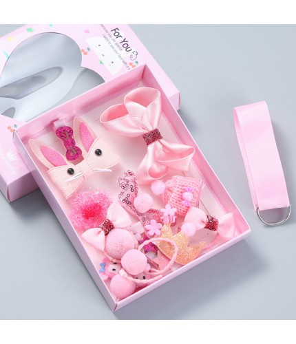 02# Soft Box-Pink Hair Accessories Kids Set