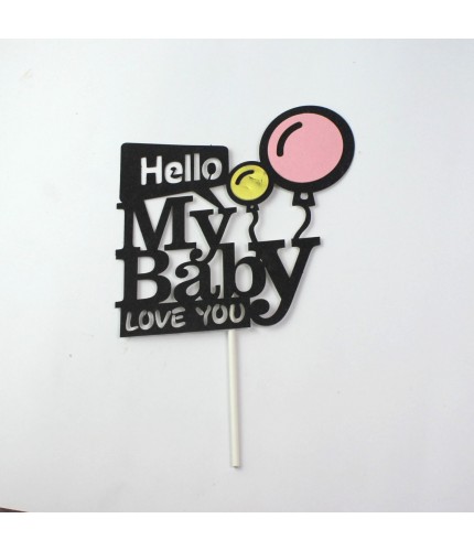 Pink Balloon Baby Cake Topper Clearance