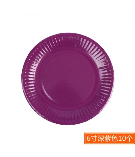 6 Inch Dark Purple 10 Kids Craft Paper Plate Clearance