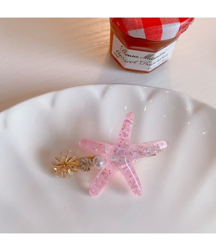 8# Pink Starfish Hairpin Hair Accessories Clearance
