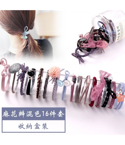 8# Twisted Braid Mixed 16-Piece Set Hair Bands Clearance