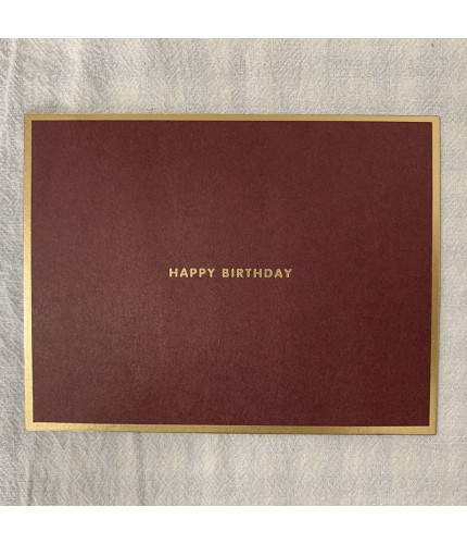Dark Red Happy Birthday Greeting Card