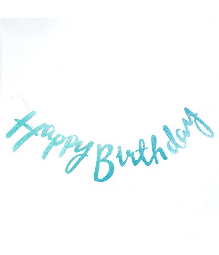 Hb Pull Flag - Glitter - Blue Bunting Banner Clearance