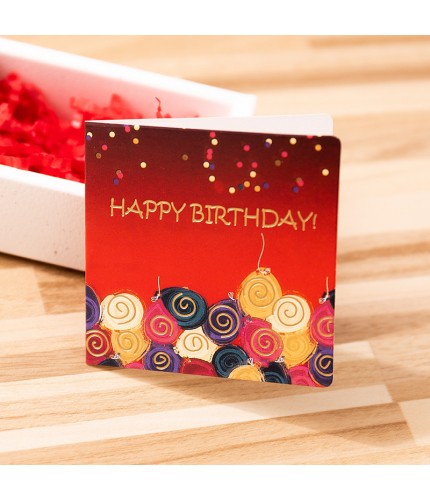 12 Happy Birthday Small Bronzing Greeting Card