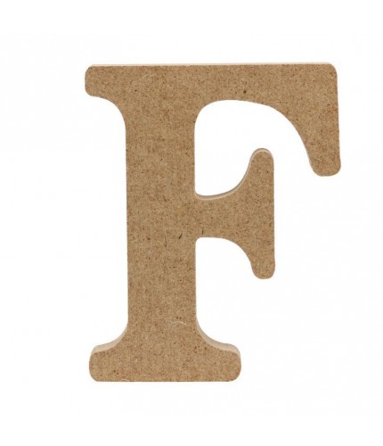 Log15 Thick F Wooden Alphabet Craft Letter