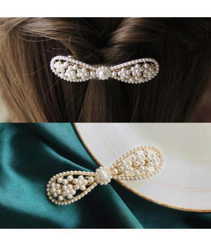 Delicate Flower Pearl Spring Clip Korean Style Hair Clip Clearance